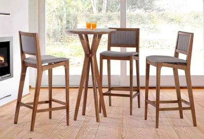 Imagem de Mesa Bistro Recife Estrutura Madeira Tampo Vidro Off White Base Mel 106cm - 56634