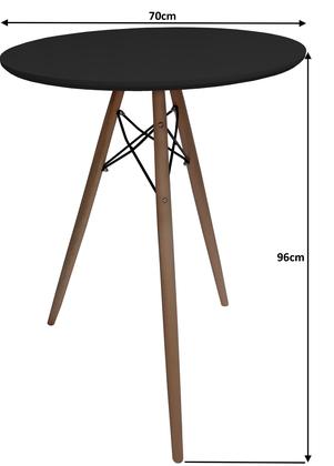 Imagem de Mesa Bistro Redonda Bar Tripé Tampo 70cm Eames Eiffel