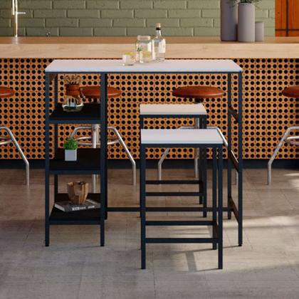 Mesa Bistrô Wooden Branca e Preta - Mobly Imagem de Mesa Bistrô Wooden Branca e Preta