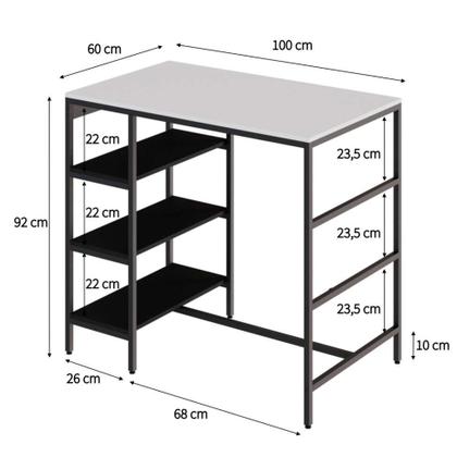 Mesa Bistrô Wooden Branca e Preta - Mobly Imagem de Mesa Bistrô Wooden Branca e Preta