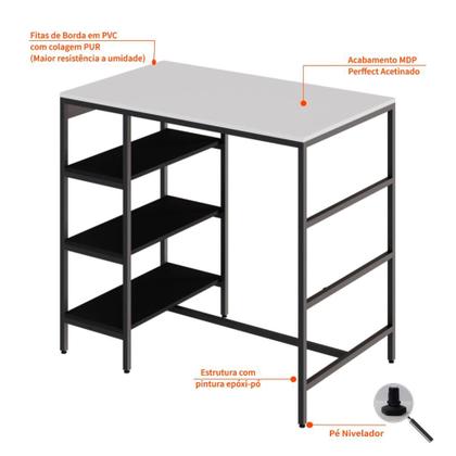 Imagem de Mesa Bistrô Wooden Branca e Preta