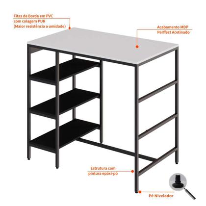 Mesa Bistrô Wooden Branca e Preta - Mobly Imagem de Mesa Bistrô Wooden Branca e Preta