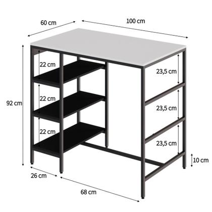 Imagem de Mesa Bistrô Wooden Branca e Preta