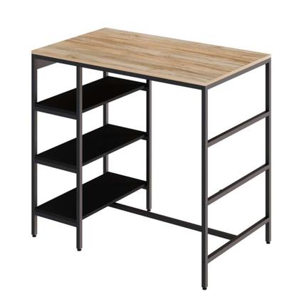 Mesa Bistrô Wooden Carvalho e Preta - Mobly Imagem de Mesa Bistrô Wooden Carvalho e Preta