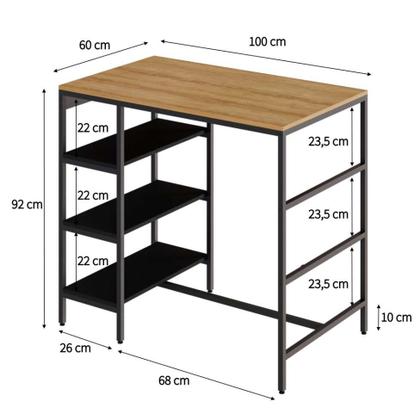 Mesa Bistrô Wooden Mel e Preta - Mobly Imagem de Mesa Bistrô Wooden Mel e Preta