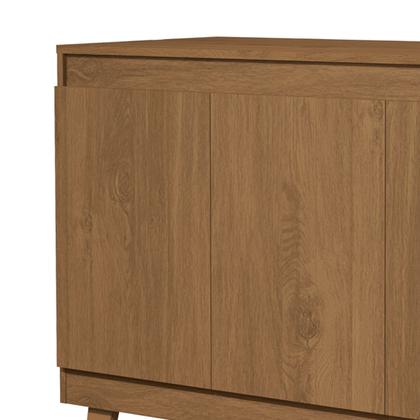 Imagem de Mesa Buffet Aparador Rack Multiuso Sala Quarto Balcão Moderno  Pé Madeira  Maciça Porta Abrir Ripado Laminado Antigo Sala Cozinha Cantinho Café Adega 