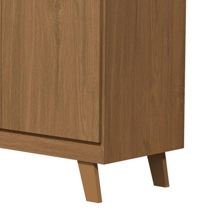 Imagem de Mesa Buffet Aparador Rack Multiuso Sala Quarto Balcão Moderno  Pé Madeira  Maciça Porta Abrir Ripado Laminado Antigo Sala Cozinha Cantinho Café Adega 