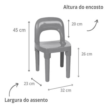 Imagem de Mesa C/Cadeira Infantil Unicórnio +Patinete Belinda Cestinha