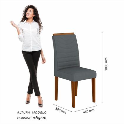 Imagem de Mesa C/vidro Redonda 4 Cadeiras Manchester Cin/off/cinz - M. Arapongas