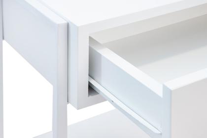 Imagem de Mesa cabeceira 1 gaveta Nicho Branco Lateral Cama Kit 2und.