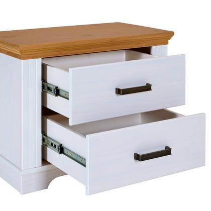 Imagem de Mesa Cabeceira 2 gavetas Maluno em Madeira Maciça Pinus Branco