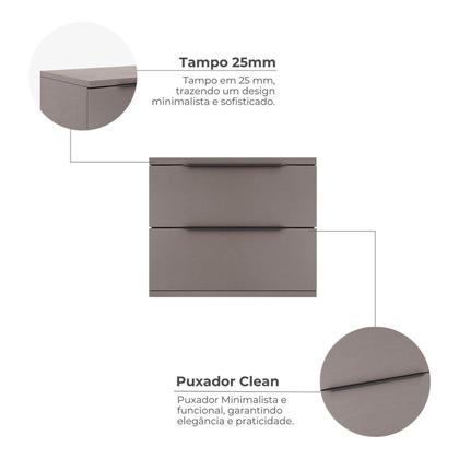 Imagem de Mesa Cabeceira 60cm X 50cm X 47cm Eluna