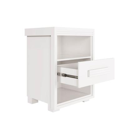 Imagem de Mesa cabeceira branca Cairo 1 Gaveta e 2 Prateleiras Fenix