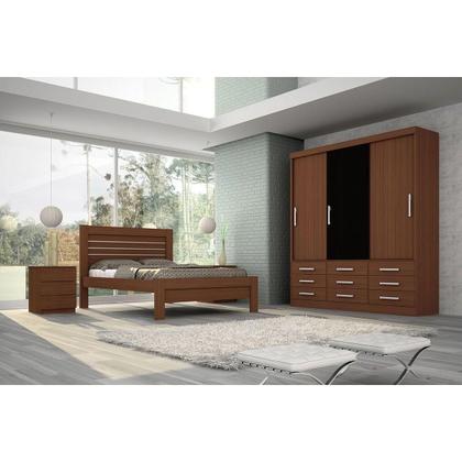 Imagem de Mesa Cabeceira Casal Veronna c/ 3 Gavetas Branco - Tcil Móveis