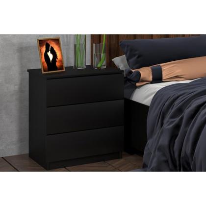 Imagem de Mesa Cabeceira Casal Veronna c/ 3 Gavetas Branco - Tcil Móveis