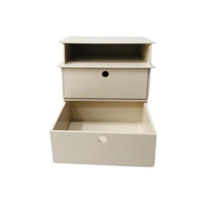 Imagem de Mesa Cabeceira com 3 Gavetas Escrivaninha Com Rodinhas Para Decoração de Sala, Quarto