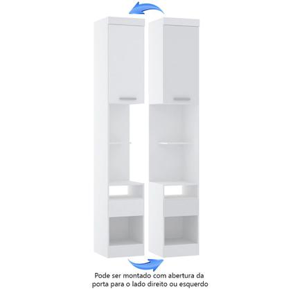 Imagem de Mesa Cabeceira Criado Alto Roupeiro Modulado Alpes 1 Porta 1 Gaveta - Módulo Alpes - Luciane