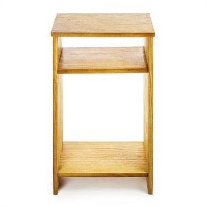 Imagem de Mesa Cabeceira de Madeira Quarto Rústico Apoio Pra Cama 65cm