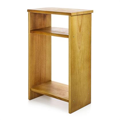 Imagem de Mesa Cabeceira de Madeira Quarto Rústico Apoio Pra Cama 65cm