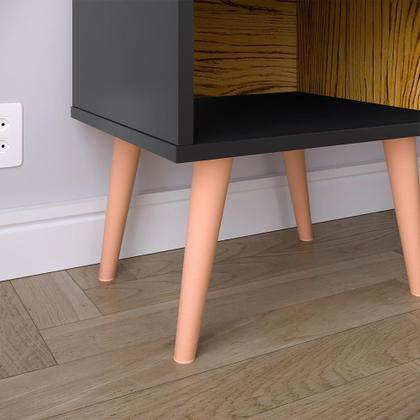 Imagem de Mesa Cabeceira Decore Mesinha 1 Gaveta Nicho Pés Palito Retrô Decoração Quarto - RPM Móveis
