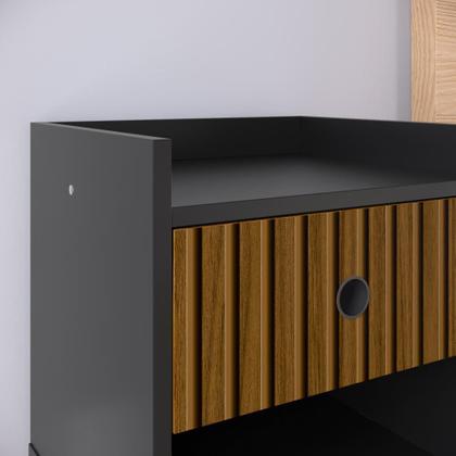 Imagem de Mesa Cabeceira Decore Mesinha 1 Gaveta Nicho Pés Palito Retrô Decoração Quarto - RPM Móveis