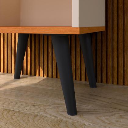 Imagem de Mesa Cabeceira Decore Mesinha 1 Gaveta Nicho Pés Palito Retrô Decoração Quarto - RPM Móveis