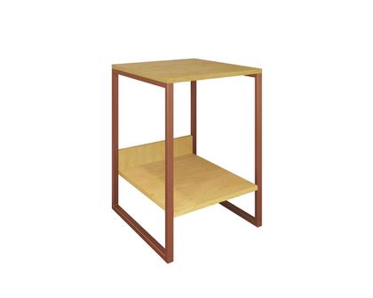 Imagem de Mesa Cabeceira Industrial Tókio Base Ferro Cobre Tampo Canela