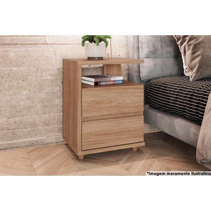 Imagem de Mesa Cabeceira Infantil Campeche c/ 2 Gavetas Branco - Henn