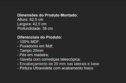 Imagem de Mesa cabeceira inteligente mdf Cairo moderna Camas Fenix