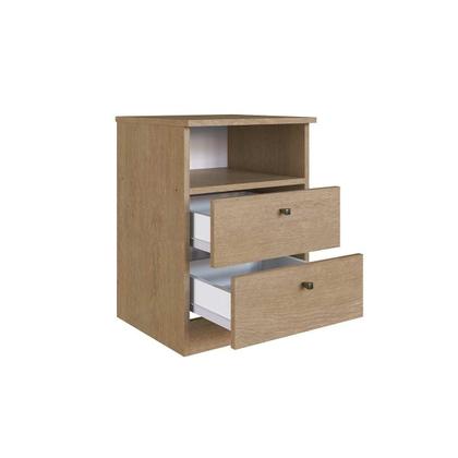 Imagem de Mesa Cabeceira Irlanda c/ 2 Gavetas Branco - Genialflex