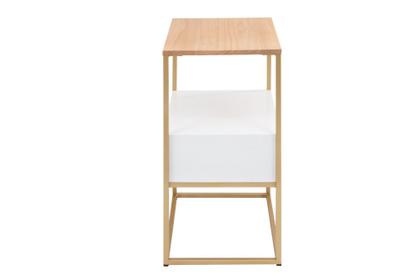 Imagem de Mesa Cabeceira Lucy Moderna Quarto Sala Apoio Cama