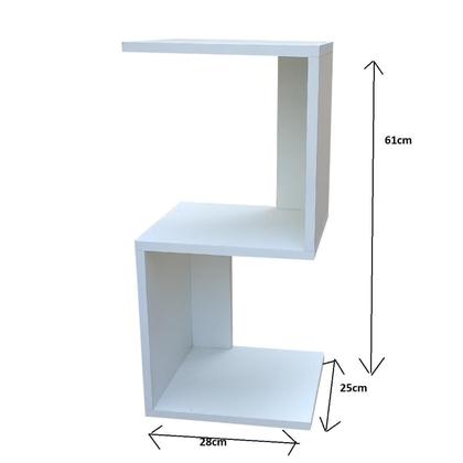 Imagem de Mesa Cabeceira Modelo Z 61Cm A X 28Cm L X 25Cm P Mdf Branco