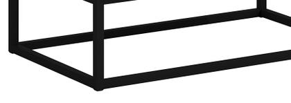 Imagem de Mesa Cabeceira para Quarto 2 Gavetas Branco com Preto Luxo