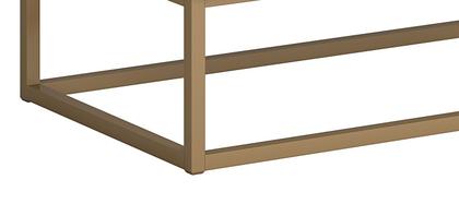 Imagem de Mesa Cabeceira para Quarto 2 Gavetas Cinza com Dourado Luxo