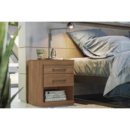 Imagem de Mesa Cabeceira Plus c/ 2 Gavetas Atacama - Santos Andirá