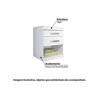 Imagem de Mesa Cabeceira Plus c/ 2 Gavetas Atacama - Santos Andirá