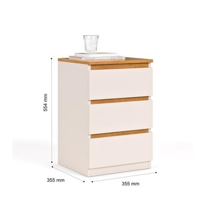 Imagem de Mesa Cabeceira Quarto 3 gavetaS Decoração Moderna Lateral Cama Organizada MIX - Comprou Chegou