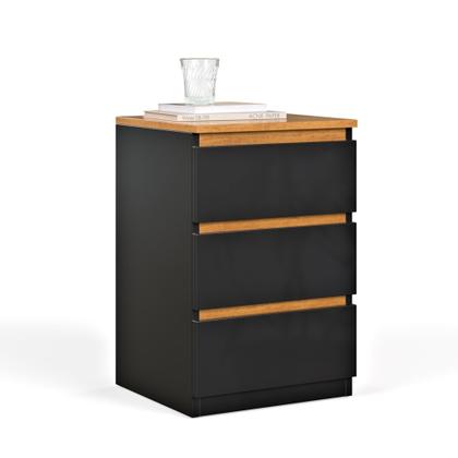 Imagem de Mesa Cabeceira Quarto 3 gavetaS Decoração Moderna Lateral Cama Organizada MIX - Comprou Chegou