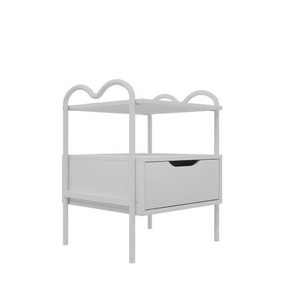 Imagem de Mesa cabeceira quarto canto cama criado - Branco