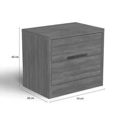 Imagem de Mesa Cabeceira S822 c/ 2 Gavetas Branco - Kappesberg