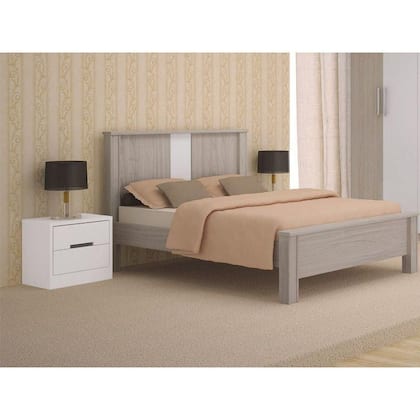 Imagem de Mesa Cabeceira S822 c/ 2 Gavetas Branco - Kappesberg
