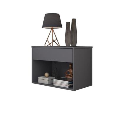 Imagem de Mesa Cabeceira Suspensa Com Nicho E 1 Gaveta Estilo Compacto