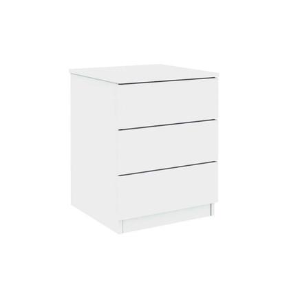 Imagem de Mesa Cabeceira Veronna c/ 3 Gavetas Cinamomo - Tcil Móveis