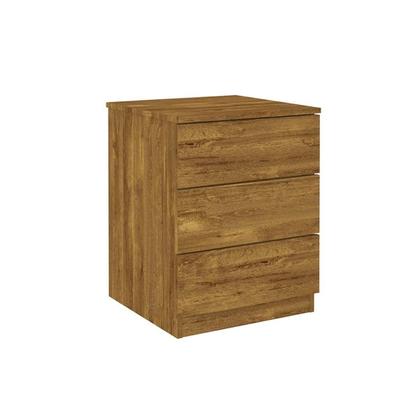 Imagem de Mesa Cabeceira Veronna c/ 3 Gavetas Cinamomo - Tcil Móveis