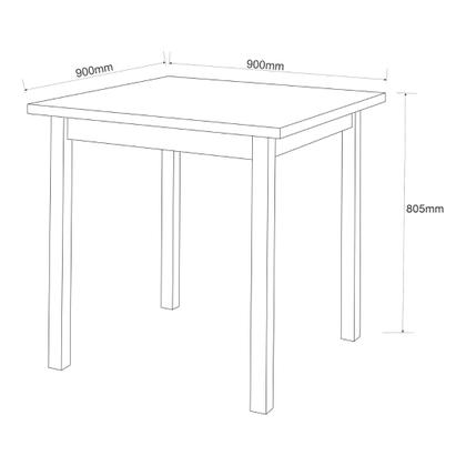 Imagem de Mesa Cadeiras 90cm MDF Pinus Estofado Ideal Para Apartamento