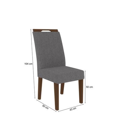 Imagem de Mesa Cairo 160x90cm Tampo Mdf e Vidro com 6 Cadeiras Evora