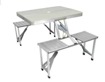 Imagem de Mesa Camping dobrável alumínio maleta 4 bancos Shark Blue