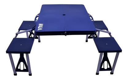 Mesa Camping Dobrável Alumínio Maleta Com 4 Banquetas Kala Imagem de Mesa Camping Dobrável Alumínio Maleta Com 4 Banquetas Kala
