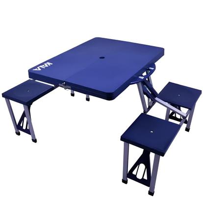 Mesa Camping Dobrável Alumínio Maleta Com 4 Banquetas Kala Imagem de Mesa Camping Dobrável Alumínio Maleta Com 4 Banquetas Kala
