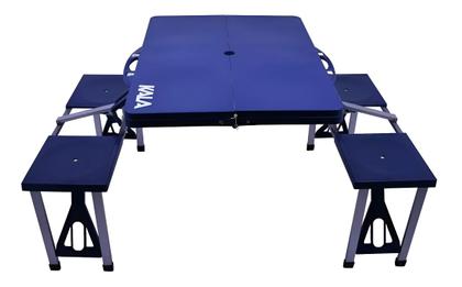 Imagem de Mesa Camping Dobrável Tipo Maleta com 4 Banquetas 84x64x68mm Kala
